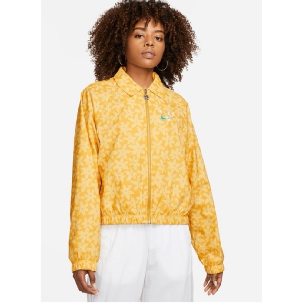 Nike Sport Daisy Full Zip Floral Print Jacket Athleisure, size Small